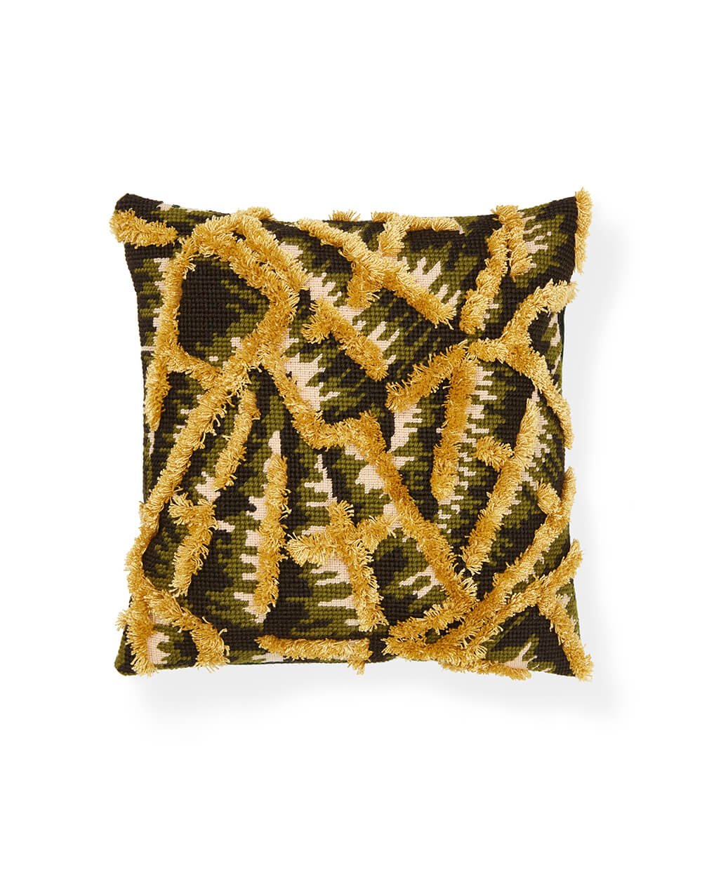 Fan Cushion in Khaki