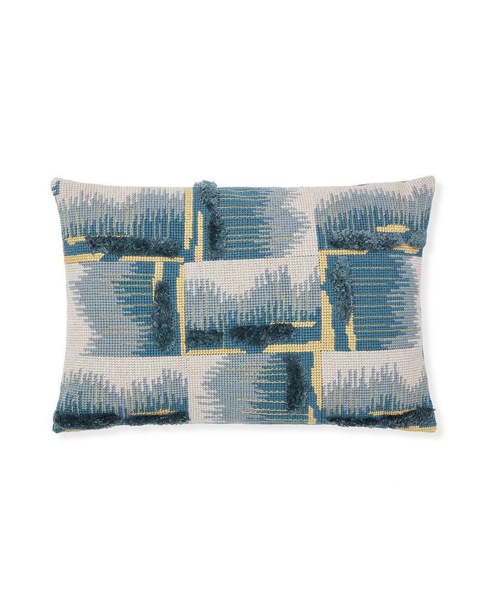 Ukiyo-e cushion in Storm Blue